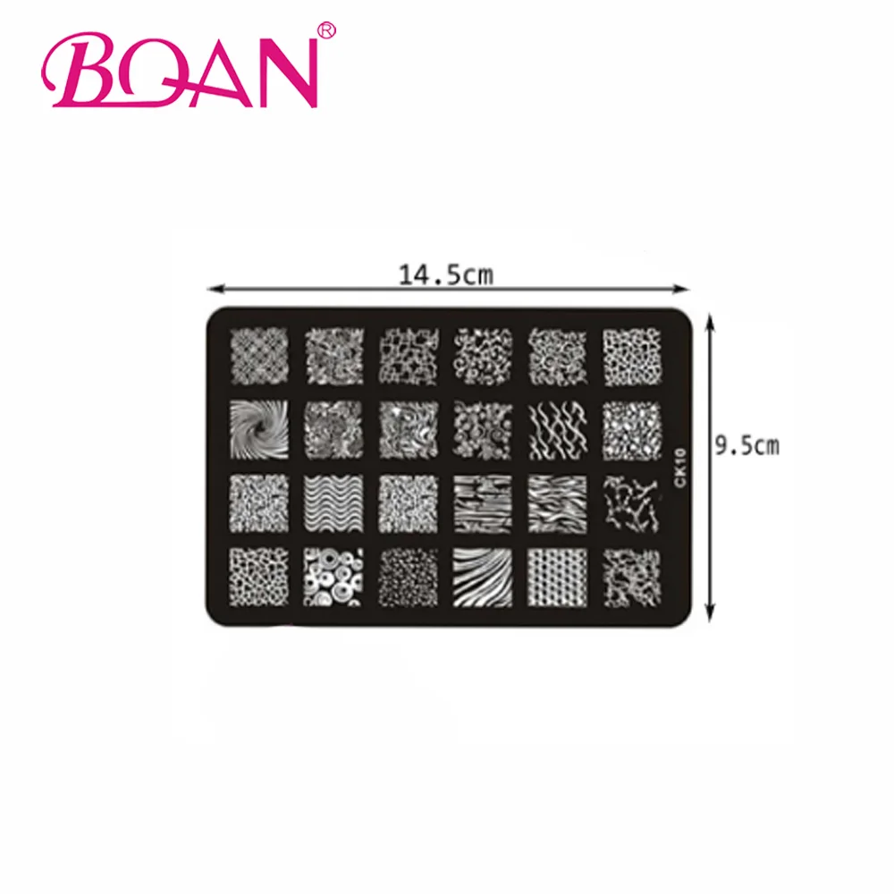 Nail Stamp Plates Image French Full Nail Art Stencil Print Metal Template Designs