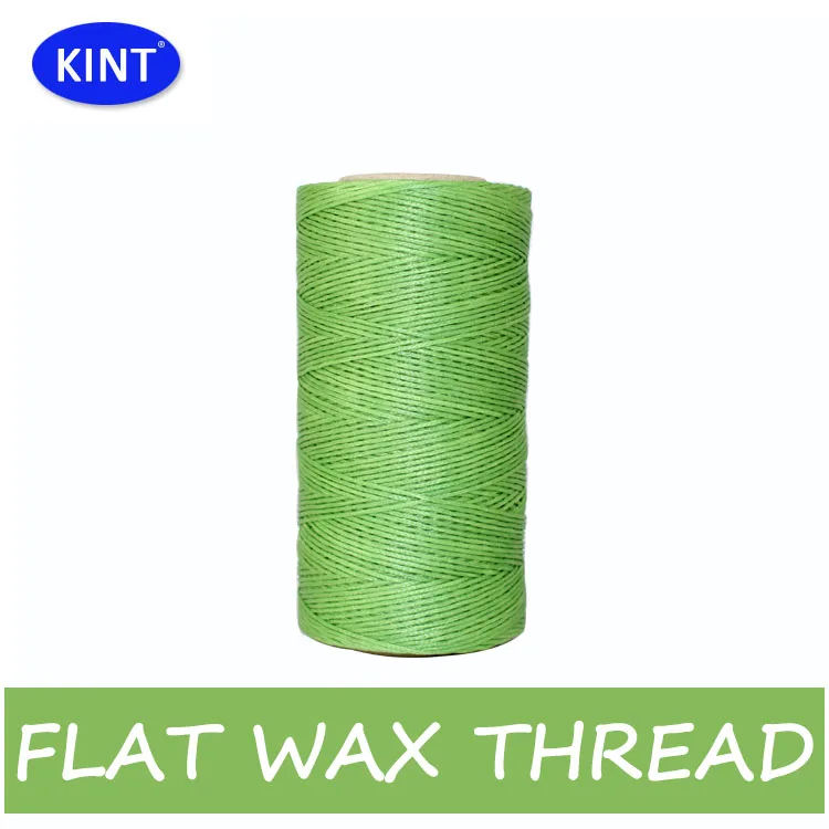 1mm 210D/1*16 200m 100% polyester colored flat waxed braided thread for leatherware