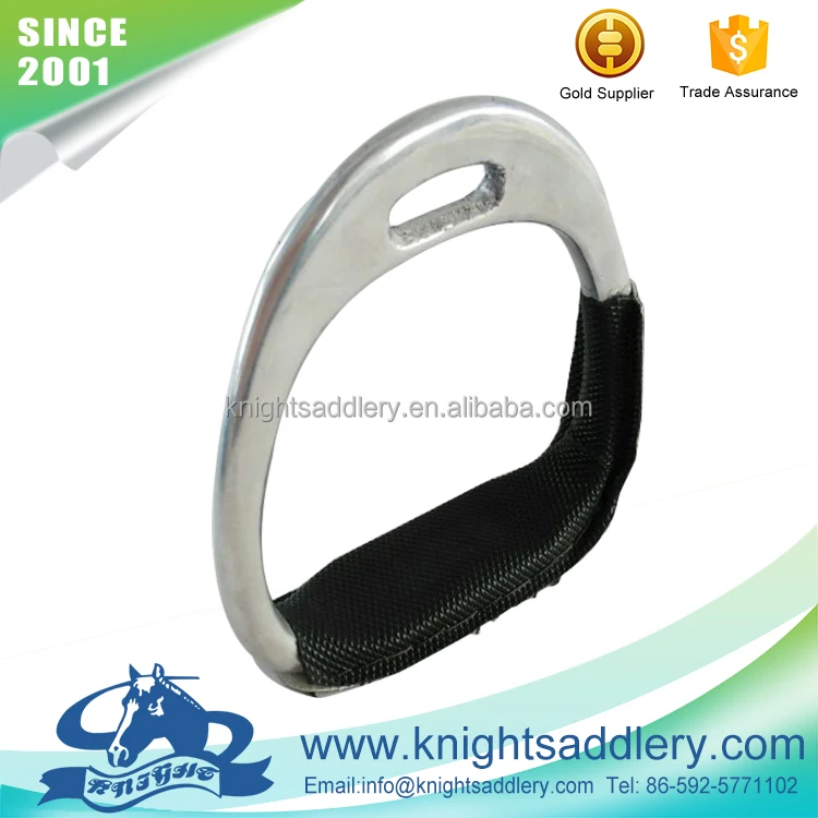 Алюминиевые стрембы для гоночных лошадей с покрытием из ПВХ и кожи