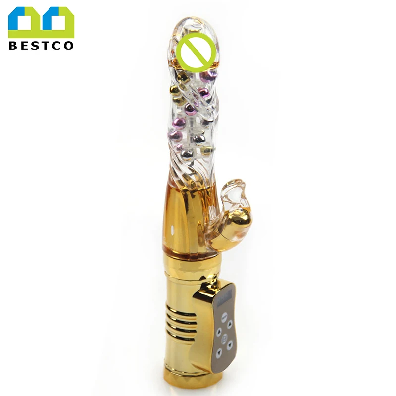 Female Vagina sex thrusting vibrator 8 patterns extend 15 rotating modes rabbit g spot vibrator