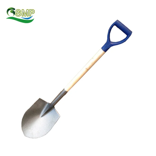 D shape light weight aluminum wood handle snow shovel made in China