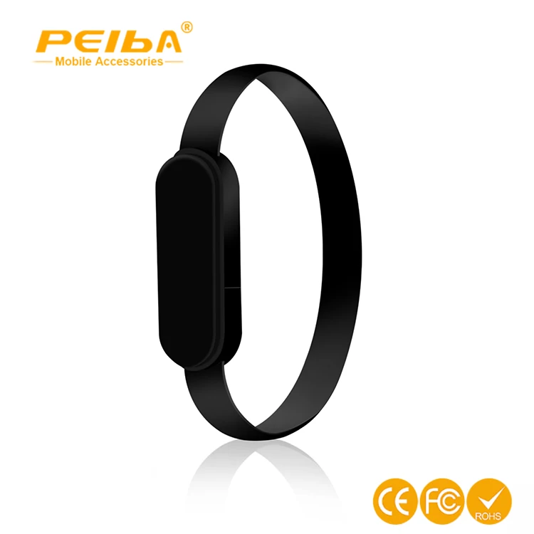 
Best Promotional Gift USB Bracelet Charging Cable USB Sync USB Data Cable For iphone and Android Phones 