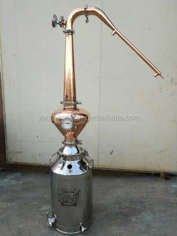 Mini home make alcohol copper still with tank