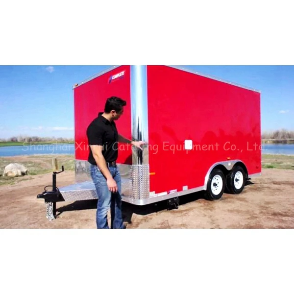 various color mobile ice cream trailer kiosk