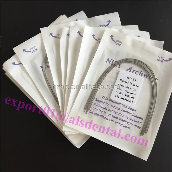 ALS China factory  Dental Consumable Thermal Activated Good Quality Niti Arch Wire medical consumables
