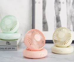 Hot new products 2019 360 degree rotating usb fan 18650 battery