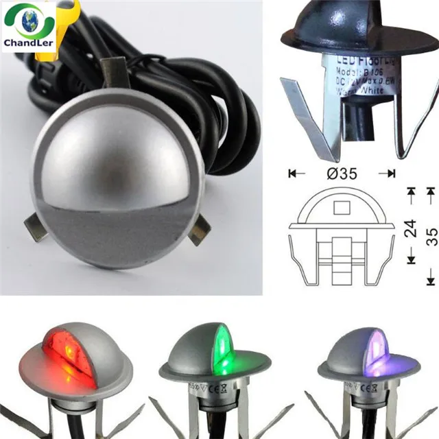 
CHANDLER 10PCS 0.6W LED IP67 half moon 12volt recessed led garden path light led deck light led underground lights RGB 