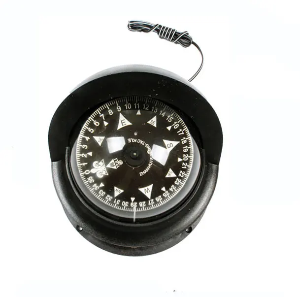 Ship Automatic Fluid Filling and Bubble Removing Magnetic Compass Indicating Position for People Who Are in Life Boat Black