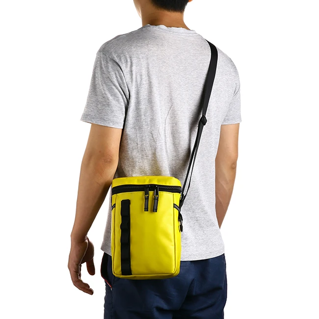 Canvas With Bottle Holder Leather Messenger Bag