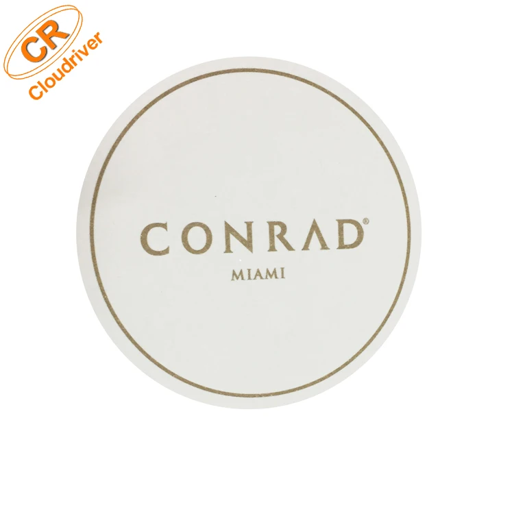 Custom Logo Printed Drink Cardboard Coaster Absorbent Paper Coaster For Hotel / Home / Bar