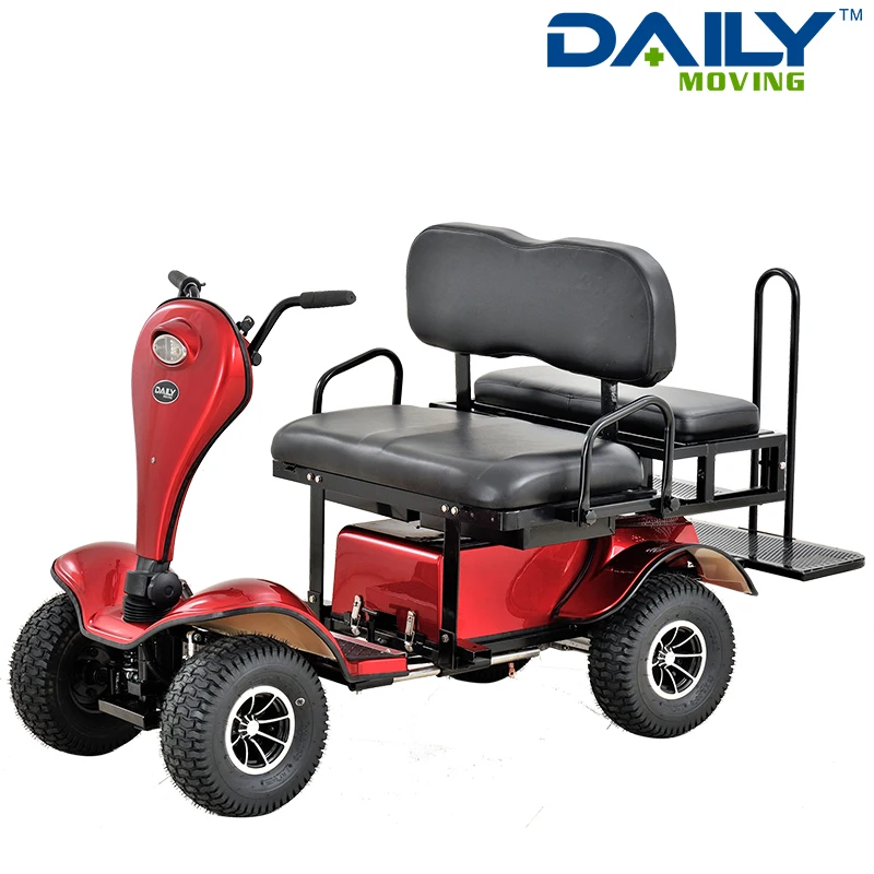 Cheap  Wholesale 4 Wheel 2 Seat  Vigorous Fast Travel Electric  Mobility Scooter with Roof for Disable Adult