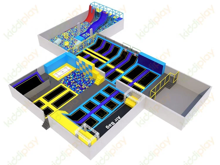 
Modern design trampoline park ninja warrior indoor various game kids foam pit commercial park 