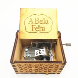 Wholesale  Customized  Image And  Song Wooden Music Box beauty and the beast music box