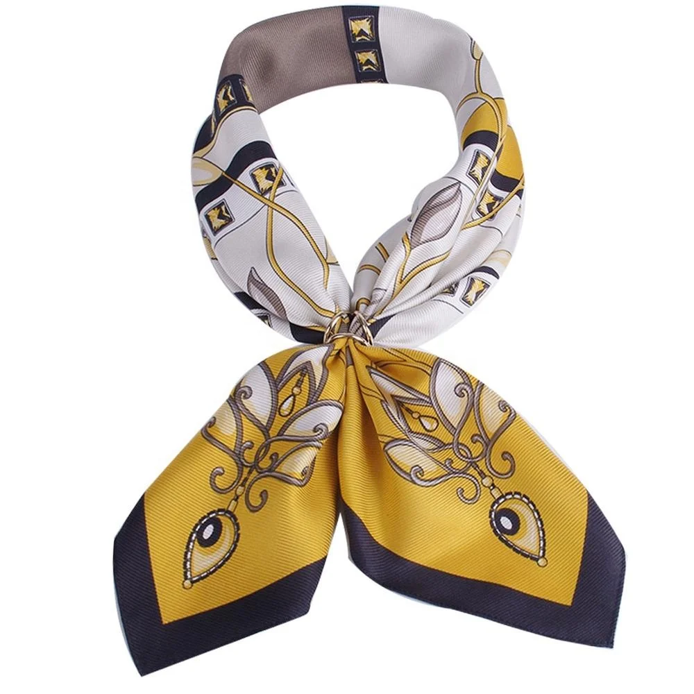 Silk Scarves Printing Service Designer Women Square Luxury Eco-firendly Silk Scarf WIth Gift Packaging Box