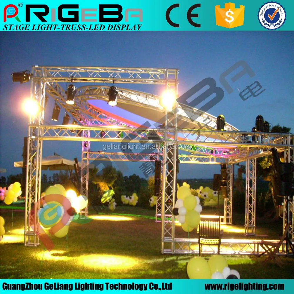 aluminum truss thickness 3mm spigot or bolt for stage lighting equipment using moving head light stand