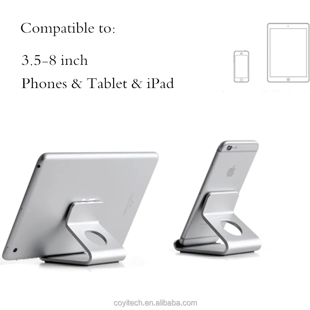 Universal Aluminum Metal Mobile Phone Tablet Desk Holder Stand For iPhone For Samsung For iPad Smartphone Tablets Charger Stands