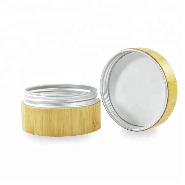 custom logo 10g 30g 50g 60g 120g 250g 500g aluminum inner bamboo jar