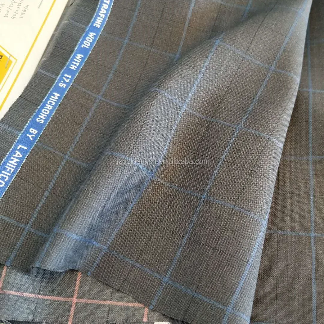 
2020 New Design Super 120s Merino Wool fabric for Mens Suit 