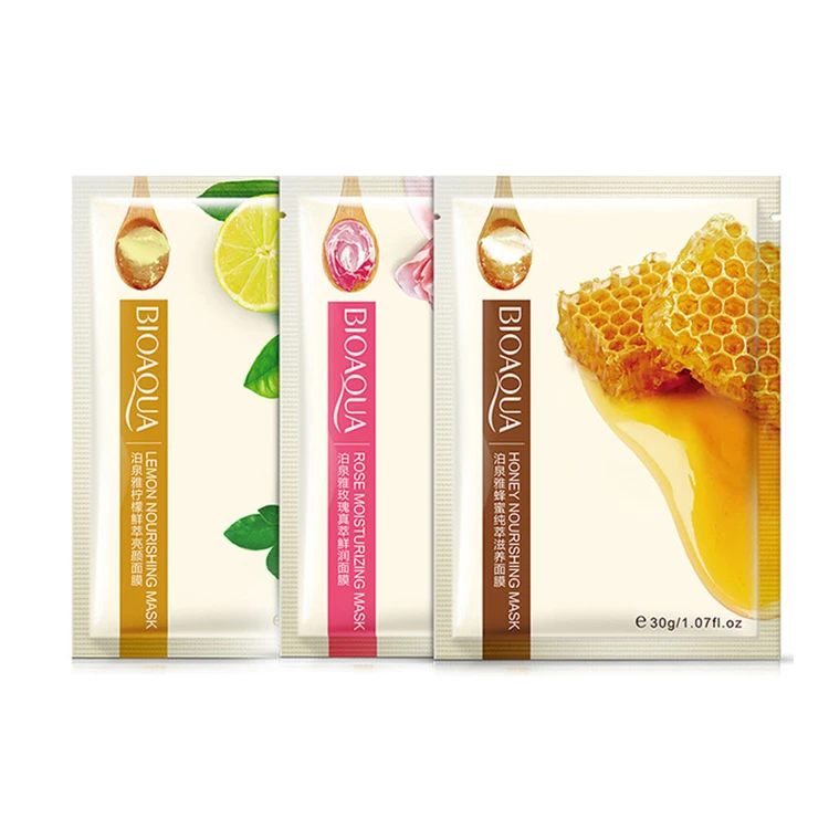OEM bioaqua Rose honey Lemon hydra Moisturizring nourishing sheet face masks