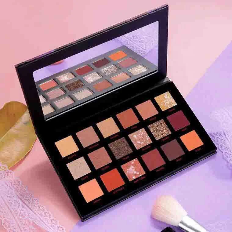 free sample OEM High Pigment Organic 18 Color Private Label Eyeshadow Box high pigment vegan eyeshadow