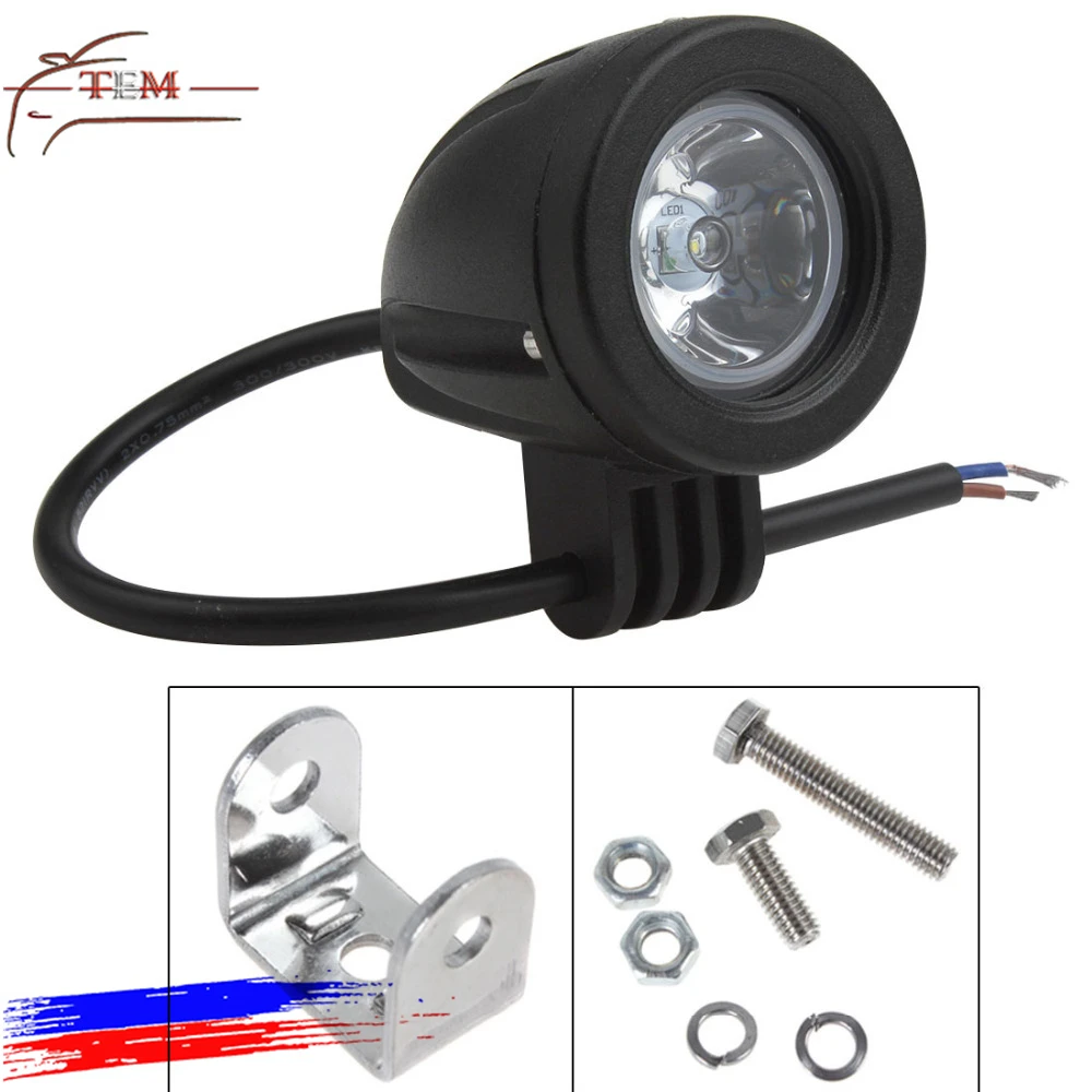 Motorcycle headlight 10W spot light with demon eyes Motorbike LED Light fog light