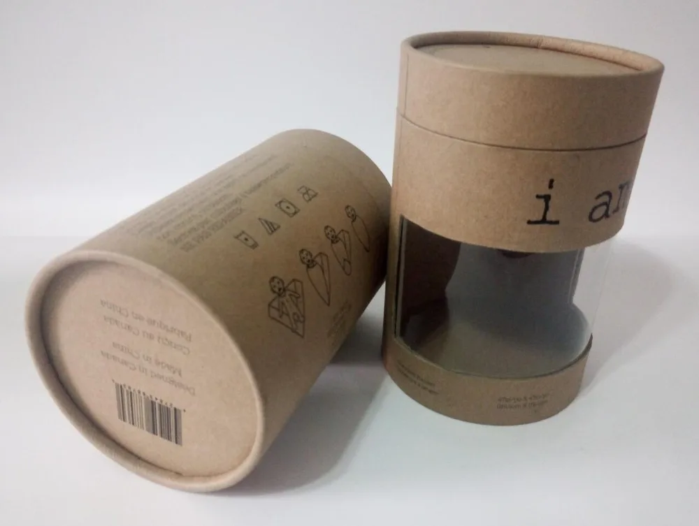 Biodegradable tshirt tube packaging with clean window