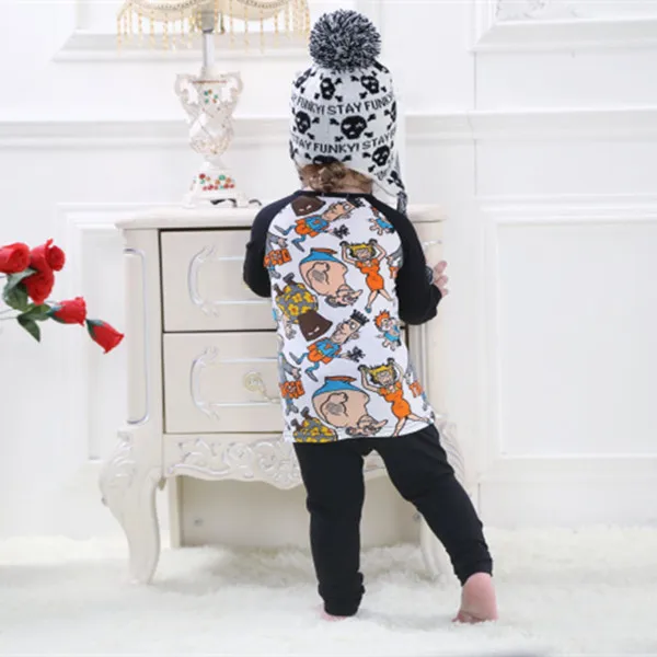 Прохладный шаблон черепа детские трикотажные шапки пом о лучших на осень мода унисекс вязание шляпы с