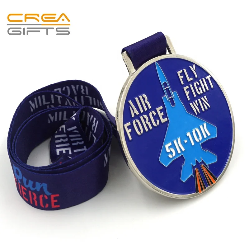 Factory Custom Air Force Medallion Quality Personalized Colorful Paint Enamel 3D Carnival Medals Embossed Navy Awar