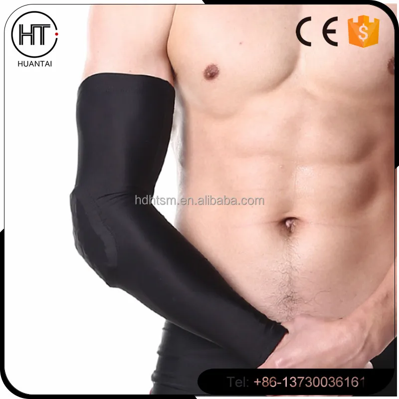 Factory price Elastic Sport Basketball Shooter Arm Sleeve Crashproof Honeycomb Elbow Support Pads