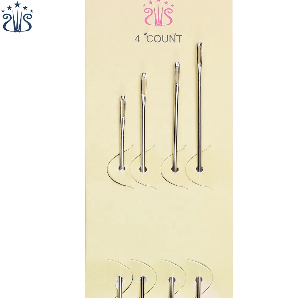 4 шт. иглы для ручного шитья, большой глаз, руководство для вышивки гобеленов, швейные иглы для ткани, декоративно-прикладное искусство