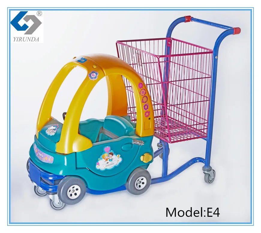 
child supermarket shopping trolley with toy car 