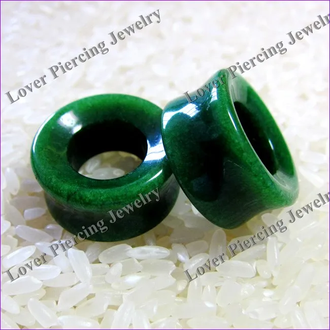 [SE-TP082] High Polish Concave Hollow Tunnels Natural Stone Ear Plug Piercing
