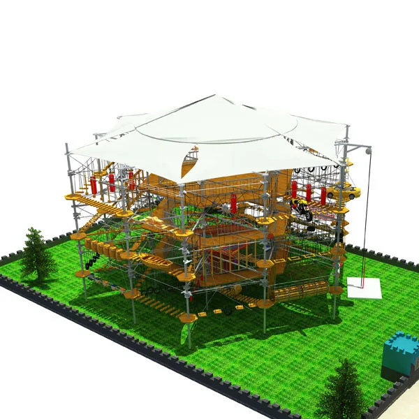 Team Building Ropes Climbing Adventure Rope Course Equipment For Children