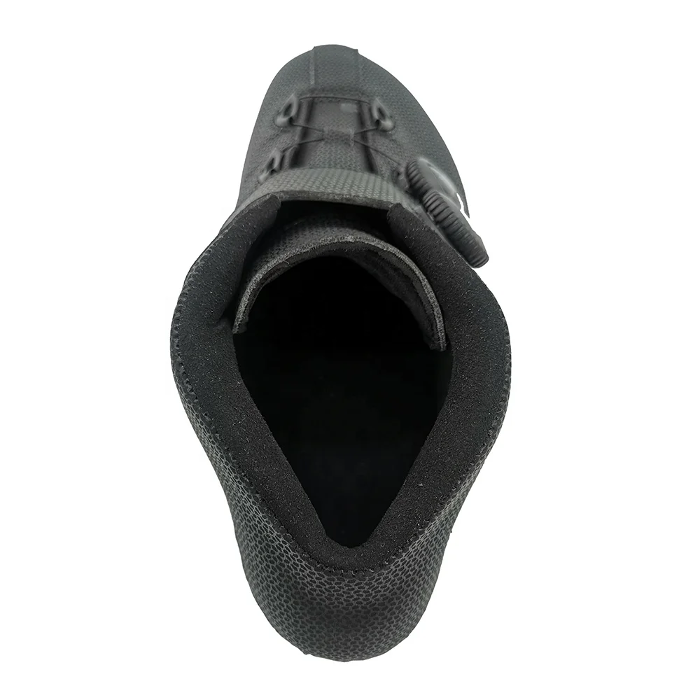 Newly BOA system full 6K carbon fiber inline professional black patent leather roller speed skates upper boots