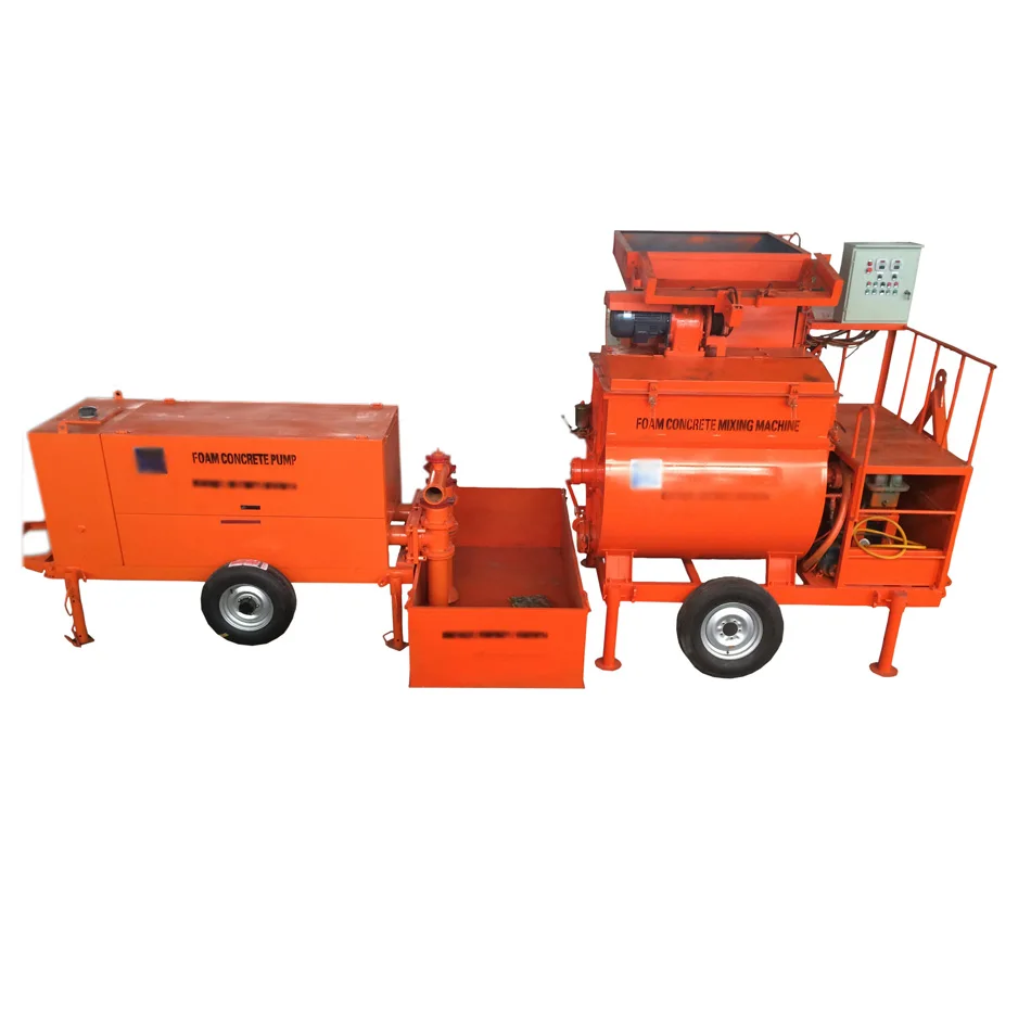 lightweight foam concrete machine mixer and pump,Integrated mixing equipment