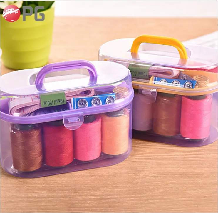 
Portable Household Travelling Mini Sewing Kit In Plastic Box 