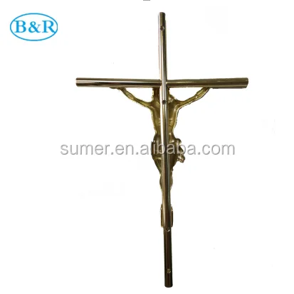 D075  coffin catholic crucifix  Iron cross and Copper Jesus coffin casket crucifix