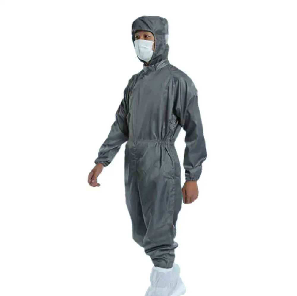 Antistatic ESD Laboratory Coverall Jumpsuit With Attached or Seperate Hood