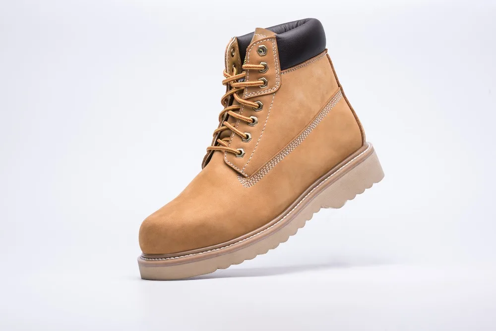 
PU injection Classic genuine leather esd safety shoes safety work boots leather boots with steel toe 