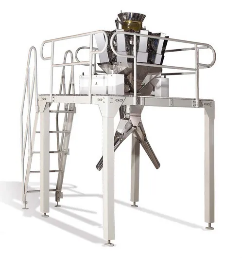 automatic weighing filling and manual bagging system for puffed food