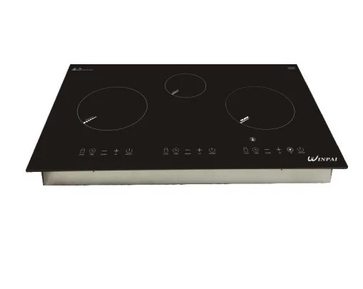 3 burner electric induction cooking hob with 5200W restaurant grade cooking stove