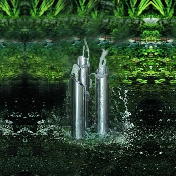 Dancing fountain stainless steel garden fountain ornament outdoor water feature waterfall