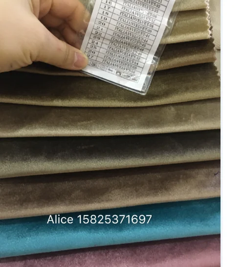 100% polyester wholesale sofa  fabric / hign quality shining italian velvet for sofa fabric