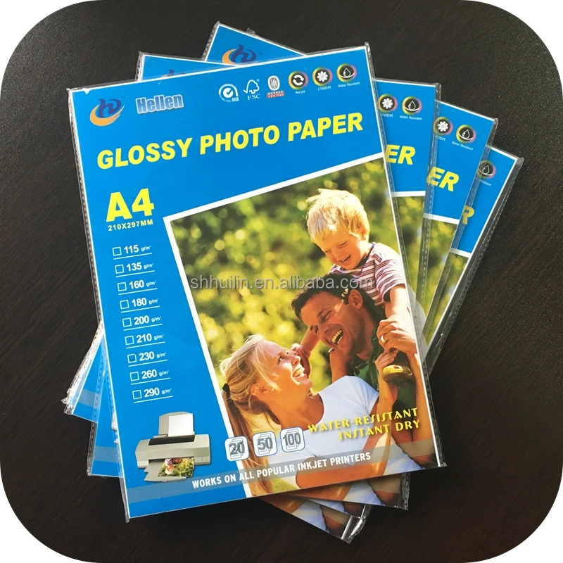 Inkjet glossy photo paper / A4 papel / 115g glossy photo papel
