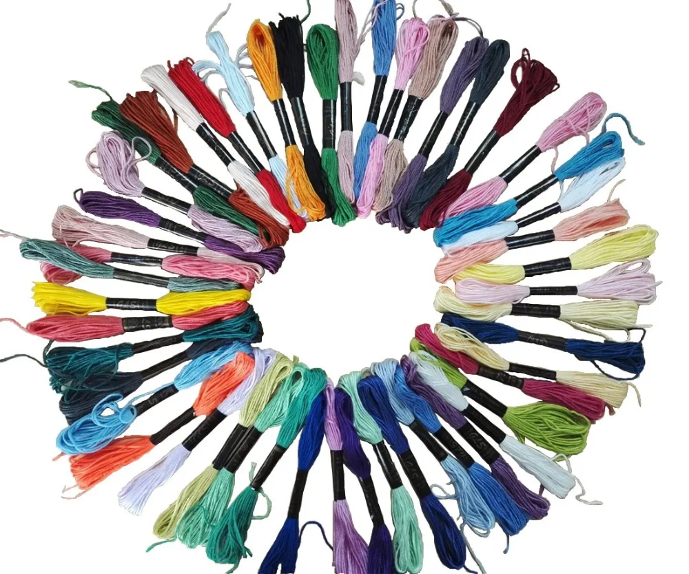 
New arrival 50 Different Colors Anchor Cross Stitch Cotton Sewing Skeins Embroidery Thread Floss Thread 