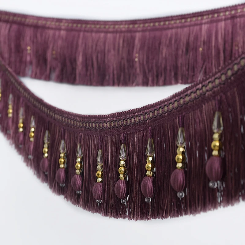 6 meters from zero shear Curtain hem cloth accessories tassel pendant  Curtain Tassel Fringe Trim, Beaded Fringe Trimming