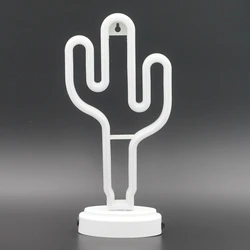hot sale desktop decorative led cactus neon lamp light