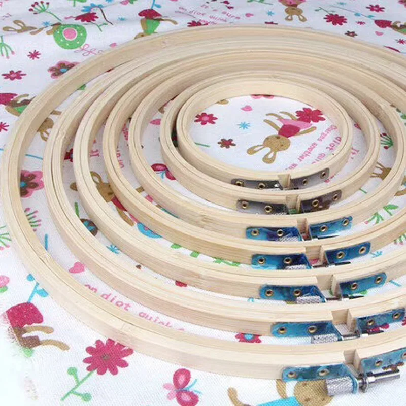 Оптовая продажа 10-40 см elbesee бамбуковые вышитые кольцевые зажимы экологически чистые