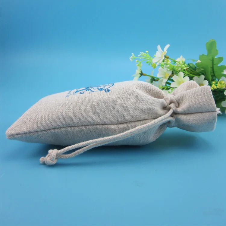 Custom Gift Cosmetic Hair Extension Packing Drawstring Jute Bag Cosmetic Bags