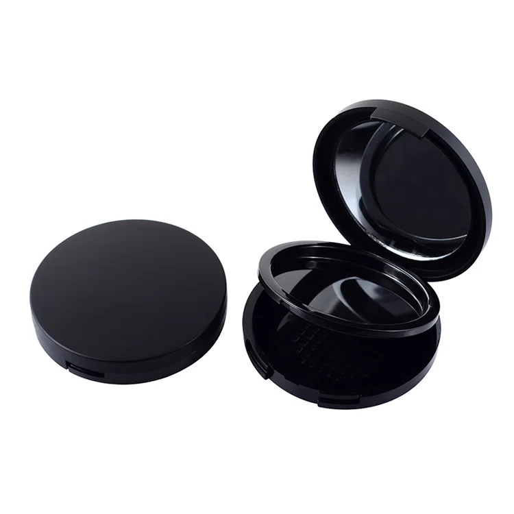 2021 trending products round two-layer makeup empty foundation compact case loose powder case with mirror